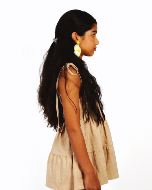 Linen Dress - light brown